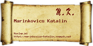Marinkovics Katalin névjegykártya
